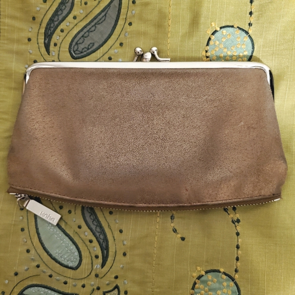 HOBO The Original Millie Metallic Bronze Leather Wallet